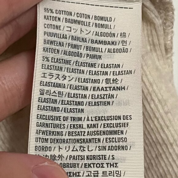 Abercrombie & Fitch lace trim tank top size medium cream oatmeal Y2K cotton - Picture 8 of 9